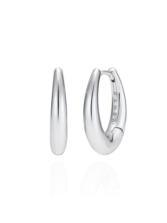 Victoria Reem White Gold Hoops