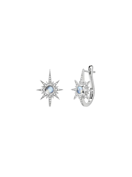 Solis Elementa Moonstone Hoop Earrings