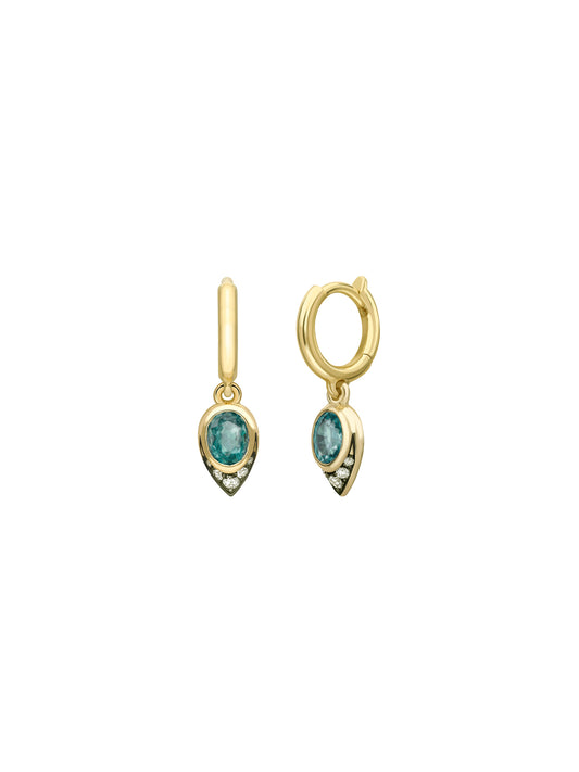 Reem Teal Peacock Mini Hoops