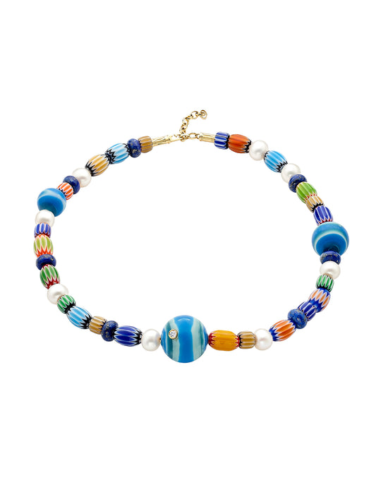 Terra Mater Blue Bead Necklace