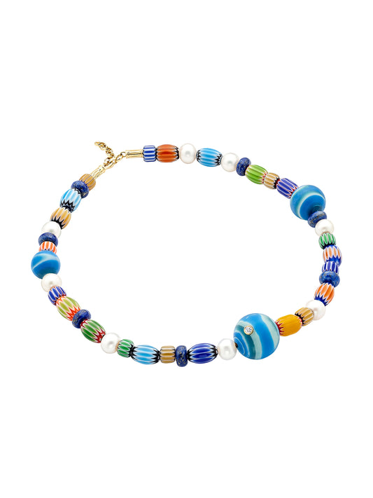 Terra Mater Blue Bead Necklace