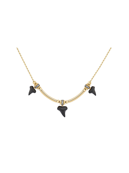 Trixie Sharkie Black Enamel Necklace