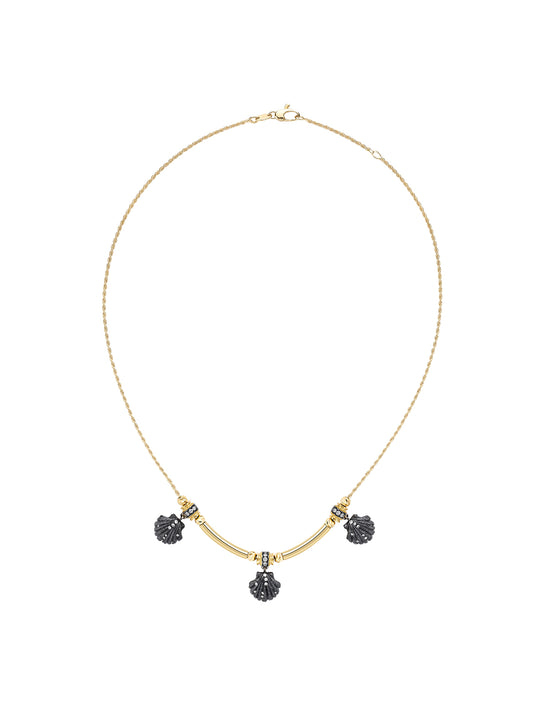 Trixie Venus Black Enamel Necklace