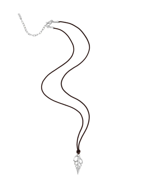 White Gold Mini Aforia Cord Necklace