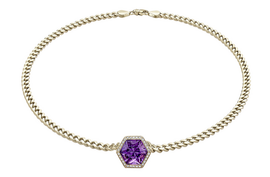 Baby Amethyst Hex Payal Necklace