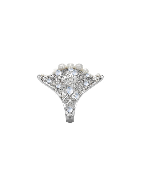 White Una Rainbow Fish Oseanyx Ring