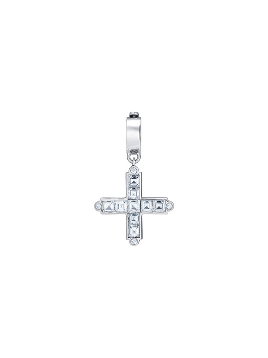 Doris Aegean Carré Cut Diamond Cross Charm
