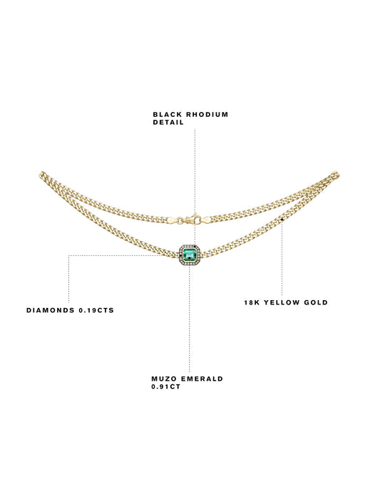 Octagonal Payal Muzo Necklace