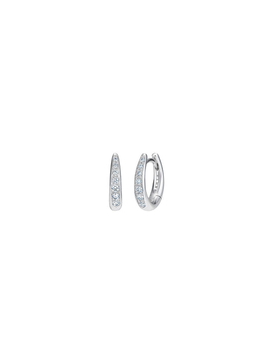 Victoria Diamond Reem Mini White Gold Hoops