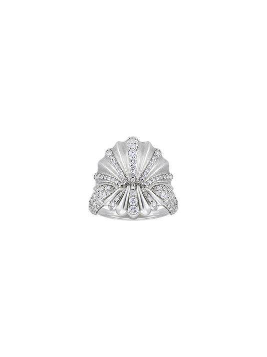 White Gold Myadora Shell Ring