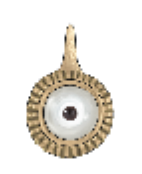 Mini Cyclops 18k Eye Pendant Charm