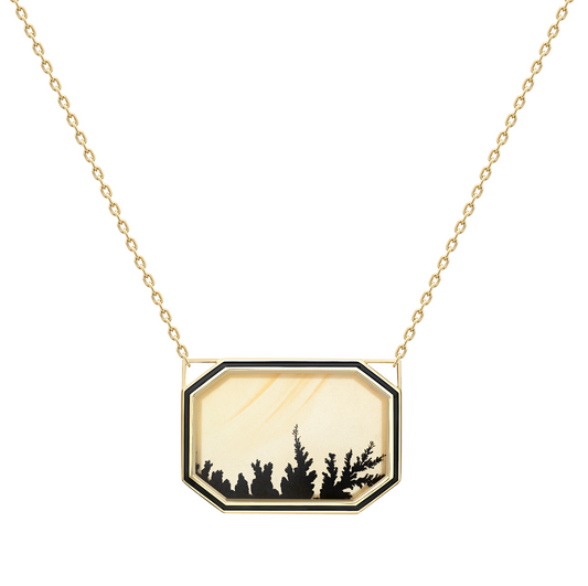 Venyx Noir Fern Tablet Necklace