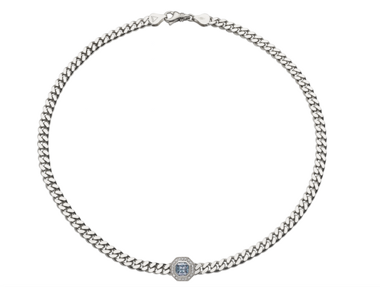 Purple Spinel & Diamond White Gold Payal Choker