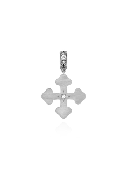 Doris Fleury White Gold Cross Charm