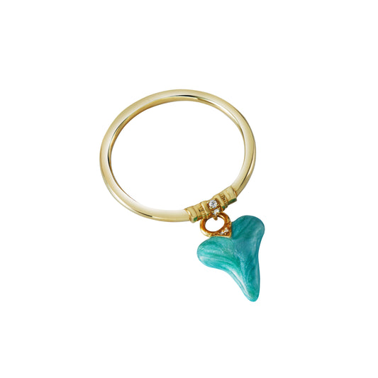 Sharkie Enamel Charm Ring