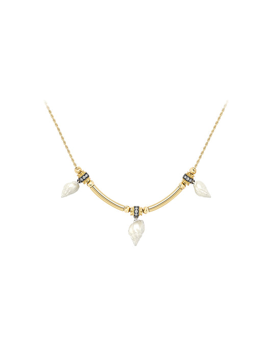 Trixie Tulip Ivory Enamel Necklace