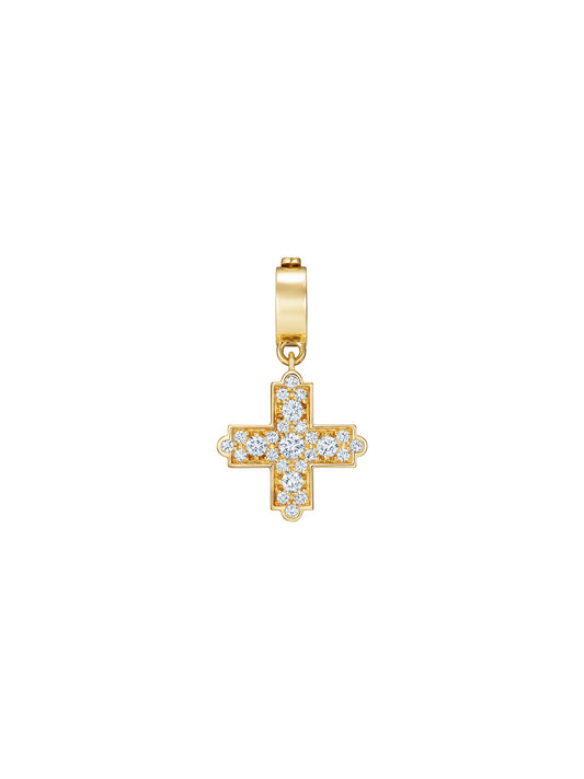 Doris Aegean Pavé Diamond Cross Charm