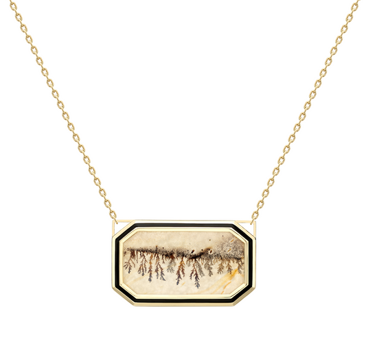 Venyx Noir Moss Tablet Necklace