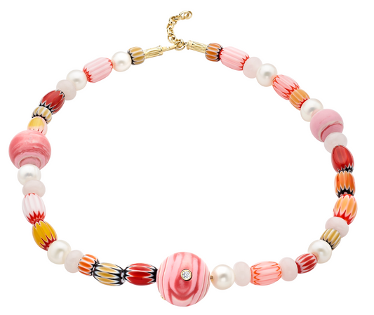 Terra Mater Pink Bead Necklace